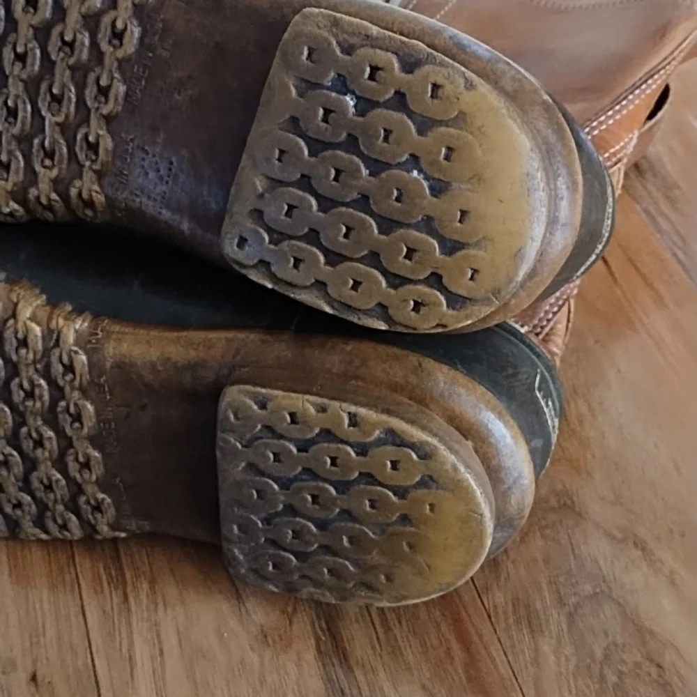L.L. Bean Men's Brown Leather + Black Rubber Duck Boots